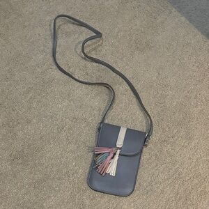 Stylish Navy Crossbody Bag with Tassel